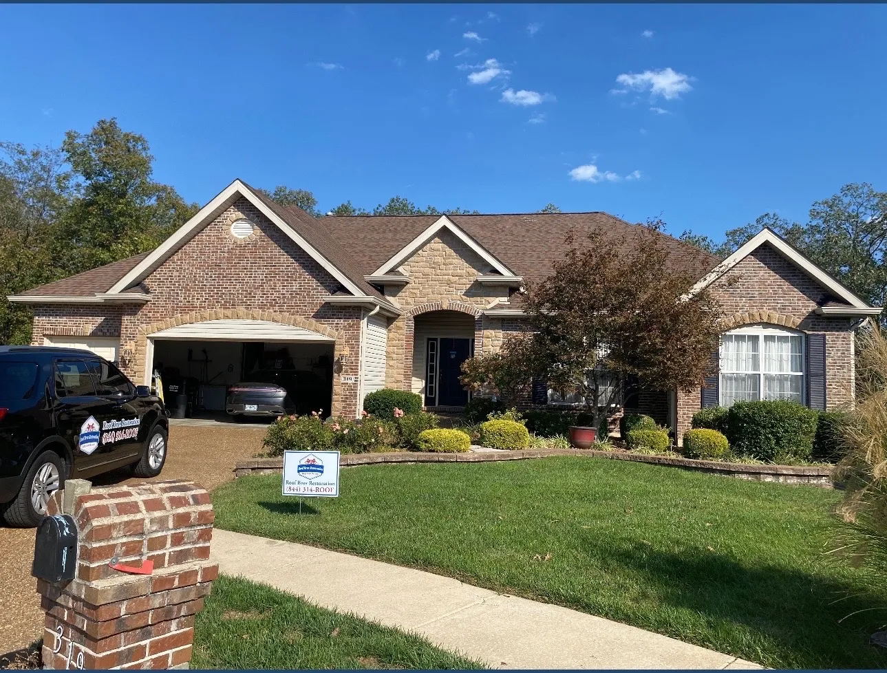 roof bros restoration madison roof replacement brick ranch yard sign 109 - Roof Bros Restoration - Roof Repair vs Replacement: How to Decide